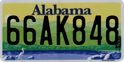 AL license plate 66AK848