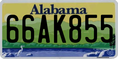AL license plate 66AK855