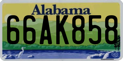 AL license plate 66AK858