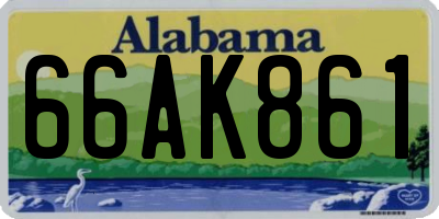 AL license plate 66AK861