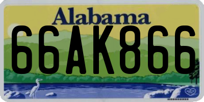 AL license plate 66AK866