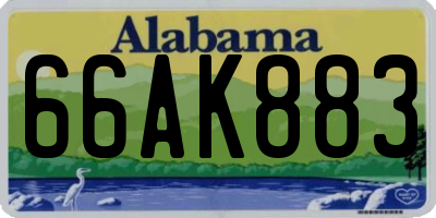 AL license plate 66AK883