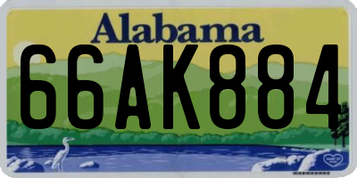 AL license plate 66AK884