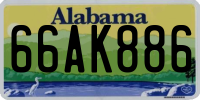AL license plate 66AK886