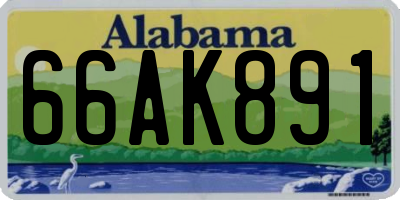 AL license plate 66AK891