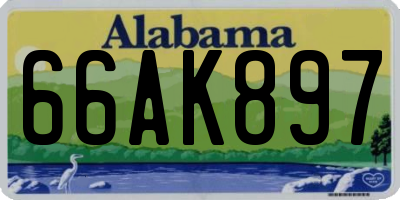 AL license plate 66AK897