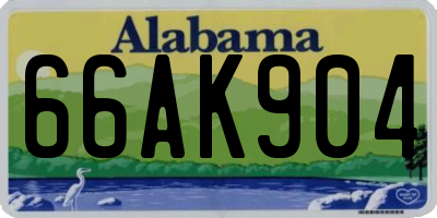 AL license plate 66AK904