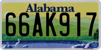 AL license plate 66AK917