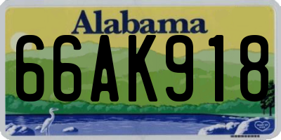 AL license plate 66AK918