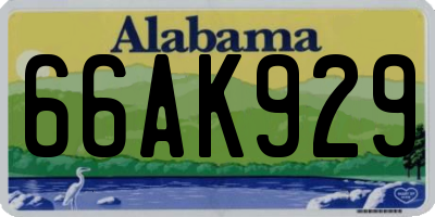 AL license plate 66AK929