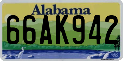 AL license plate 66AK942