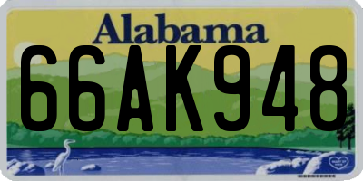 AL license plate 66AK948