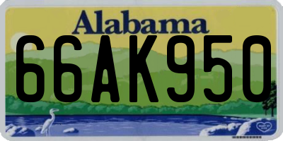 AL license plate 66AK950
