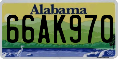 AL license plate 66AK970