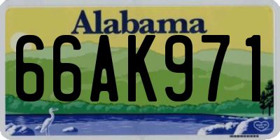 AL license plate 66AK971