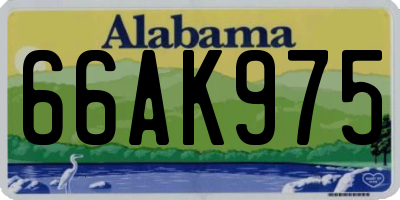 AL license plate 66AK975
