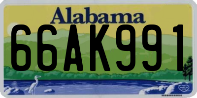 AL license plate 66AK991