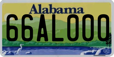AL license plate 66AL000