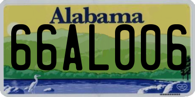 AL license plate 66AL006