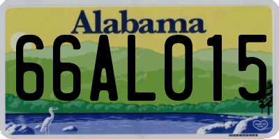 AL license plate 66AL015