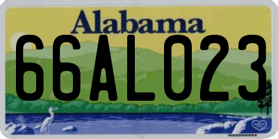 AL license plate 66AL023