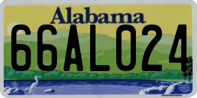 AL license plate 66AL024