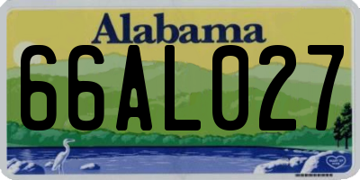 AL license plate 66AL027