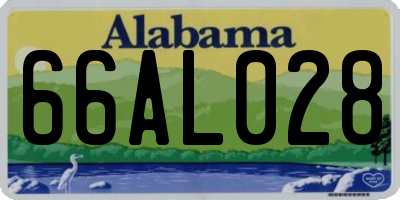 AL license plate 66AL028