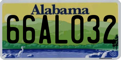 AL license plate 66AL032
