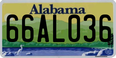 AL license plate 66AL036