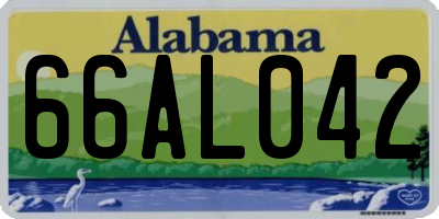 AL license plate 66AL042