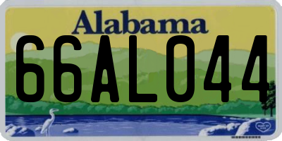 AL license plate 66AL044