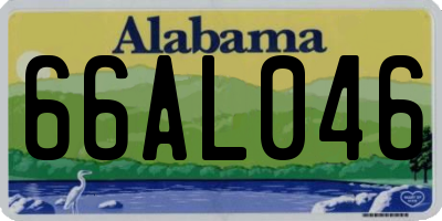 AL license plate 66AL046