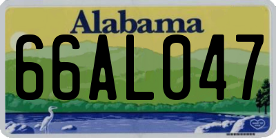 AL license plate 66AL047