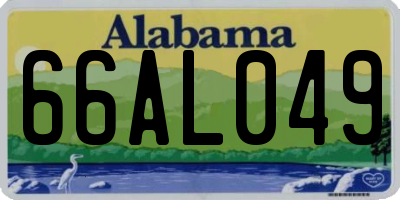 AL license plate 66AL049