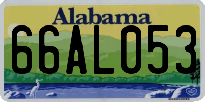 AL license plate 66AL053