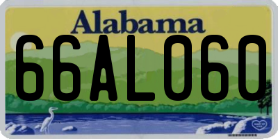 AL license plate 66AL060