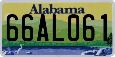 AL license plate 66AL061