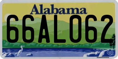 AL license plate 66AL062