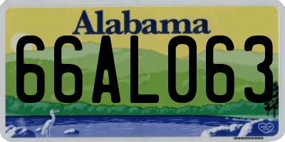 AL license plate 66AL063