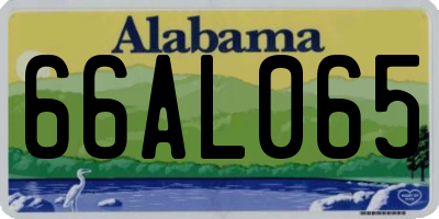 AL license plate 66AL065