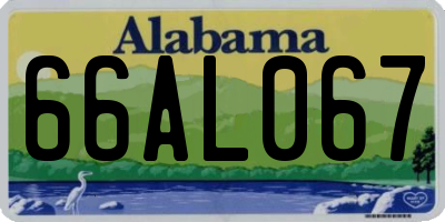AL license plate 66AL067