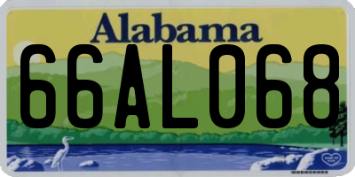 AL license plate 66AL068