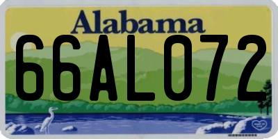 AL license plate 66AL072