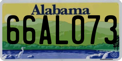 AL license plate 66AL073