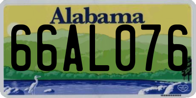 AL license plate 66AL076
