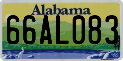 AL license plate 66AL083