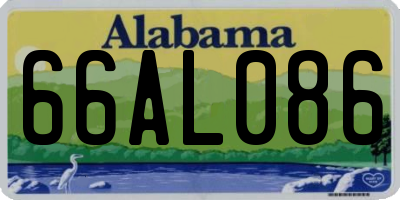 AL license plate 66AL086