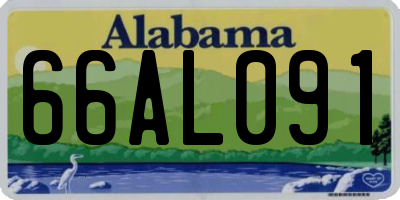 AL license plate 66AL091
