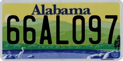 AL license plate 66AL097